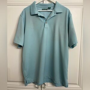 Cubavera Men’s Size XL Light Blue Short Sleeve Polo Shirt Golf Tennis Sports Top